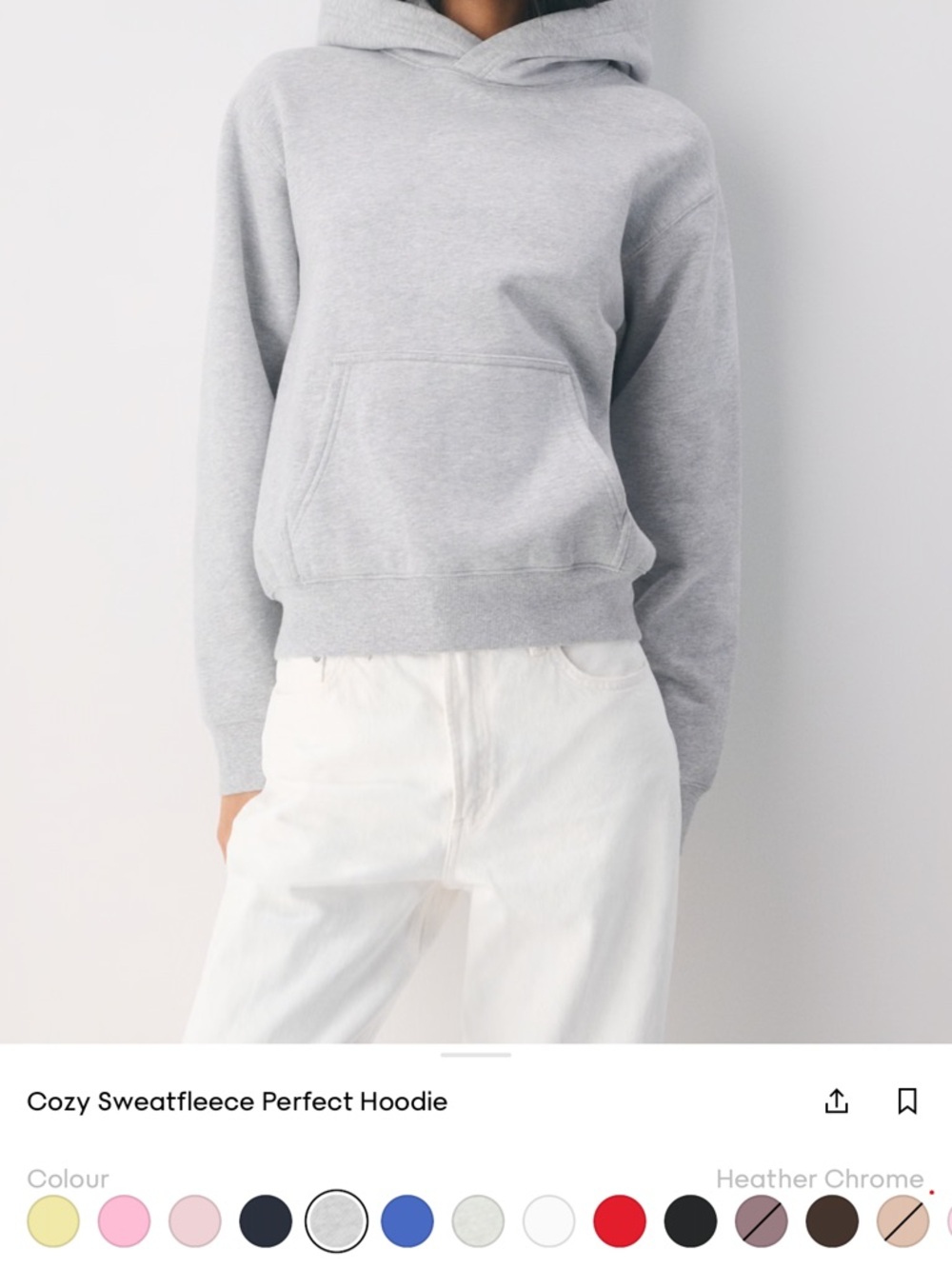 TNA Heather Chrome Perfect Hoodie - XS